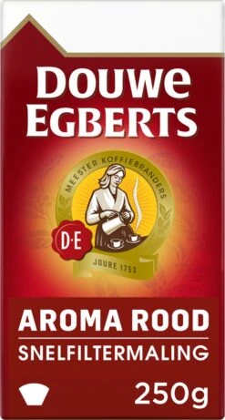 Douwe Egberts Aroma Rood Filterkoffie - 24 X 250 Gram -Koffie Benodigdheden Korting 643x1200 2