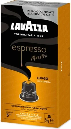 Lavazza Espresso Lungo - Aluminium Nespresso Capsules - 10 Stuks -Koffie Benodigdheden Korting 664x1200 3