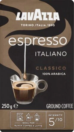 Lavazza Espresso Italiano Classico Gemalen / Filterkoffie - 8 X 250 Gram -Koffie Benodigdheden Korting 676x1200 2