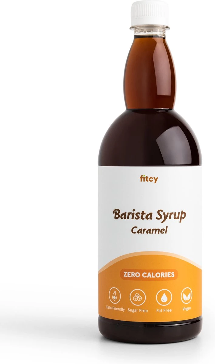 Fitcy | Koffiesiroop | Karamel | Barista Syrup | Zero | Vegan | Vetvrij | Suikervrij | Keto-vriendelijk | Koffie | Siroop | 1L 1 Fitcy | Koffiesiroop | Karamel | Barista Syrup | Zero | Vegan | Vetvrij | Suikervrij | Keto-vriendelijk | Koffie | Siroop | 1L