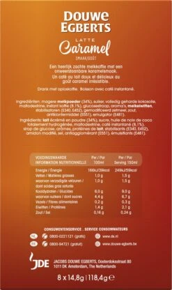 Douwe Egberts Verwenkoffie Latte Caramel Oploskoffie - 5 X 8 Zakjes -Koffie Benodigdheden Korting 713x1200 6