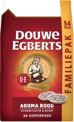 Douwe Egberts Aroma Rood Koffiepads - 4 X 54 Pads -Koffie Benodigdheden Korting 726x1200 1