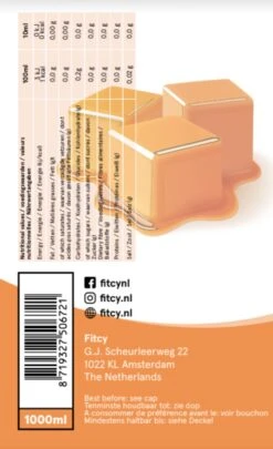 Fitcy | Koffiesiroop | Karamel | Barista Syrup | Zero | Vegan | Vetvrij | Suikervrij | Keto-vriendelijk | Koffie | Siroop| MET DOSEERPOMP | 1L -Koffie Benodigdheden Korting 732x1200 1