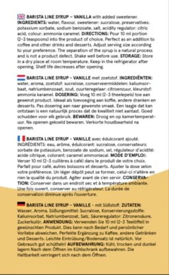 Fitcy | Koffiesiroop | Vanille | Barista Syrup | Zero | Vegan | Vetvrij | Suikervrij | Keto-vriendelijk | Koffie | Siroop | 1L -Koffie Benodigdheden Korting 739x1200 2