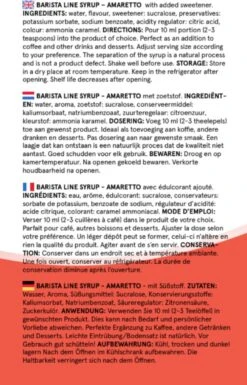 Fitcy | Koffiesiroop | Amaretto | Barista Syrup | Zero | Vegan | Vetvrij | Suikervrij | Keto-vriendelijk | Koffie | Siroop | MET DOSEERPOMP | 1L -Koffie Benodigdheden Korting 770x1200 4