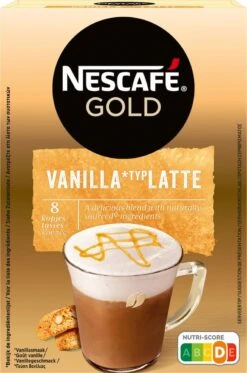 Nescafé Gold Latte Vanille Oploskoffie - 6 Doosjes à 8 Zakjes -Koffie Benodigdheden Korting 794x1200 1