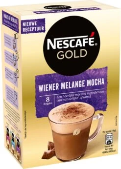 Nescafé Gold Wiener Melange Mocha Oploskoffie - 6 Doosjes à 8 Zakjes -Koffie Benodigdheden Korting 856x1200