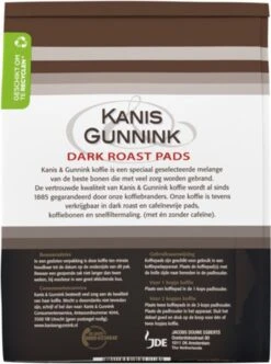 Kanis & Gunnink Dark Roast Koffiepads - 10 X 36 Pads -Koffie Benodigdheden Korting 894x1200