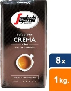 Segafredo Selezione Crema Koffiebonen - 8 X 1 Kg -Koffie Benodigdheden Korting 943x1200