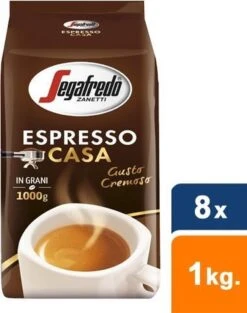 Segafredo Espresso Casa Koffiebonen - 8 X 1 Kg -Koffie Benodigdheden Korting 947x1200
