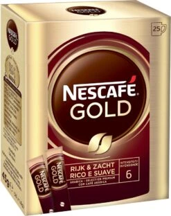 Nescafé Gold Oploskoffie - 6 Doosjes à 25 Zakjes -Koffie Benodigdheden Korting 949x1200