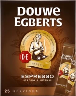 Douwe Egberts Espresso Sticks Oploskoffie - 6 X 25 Zakjes 13 Douwe Egberts Espresso Sticks Oploskoffie - 6 X 25 Zakjes -Koffie Benodigdheden Korting 954x1200
