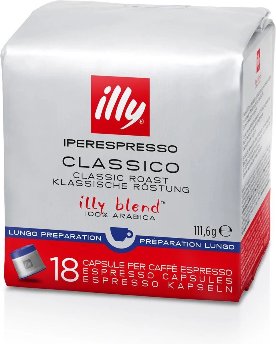 Illy - Iperespresso Koffie Home Classico Lungo 6 X 18 Capsules 2 Illy - Iperespresso Koffie Home Classico Lungo 6 X 18 Capsules - Afbeelding 2